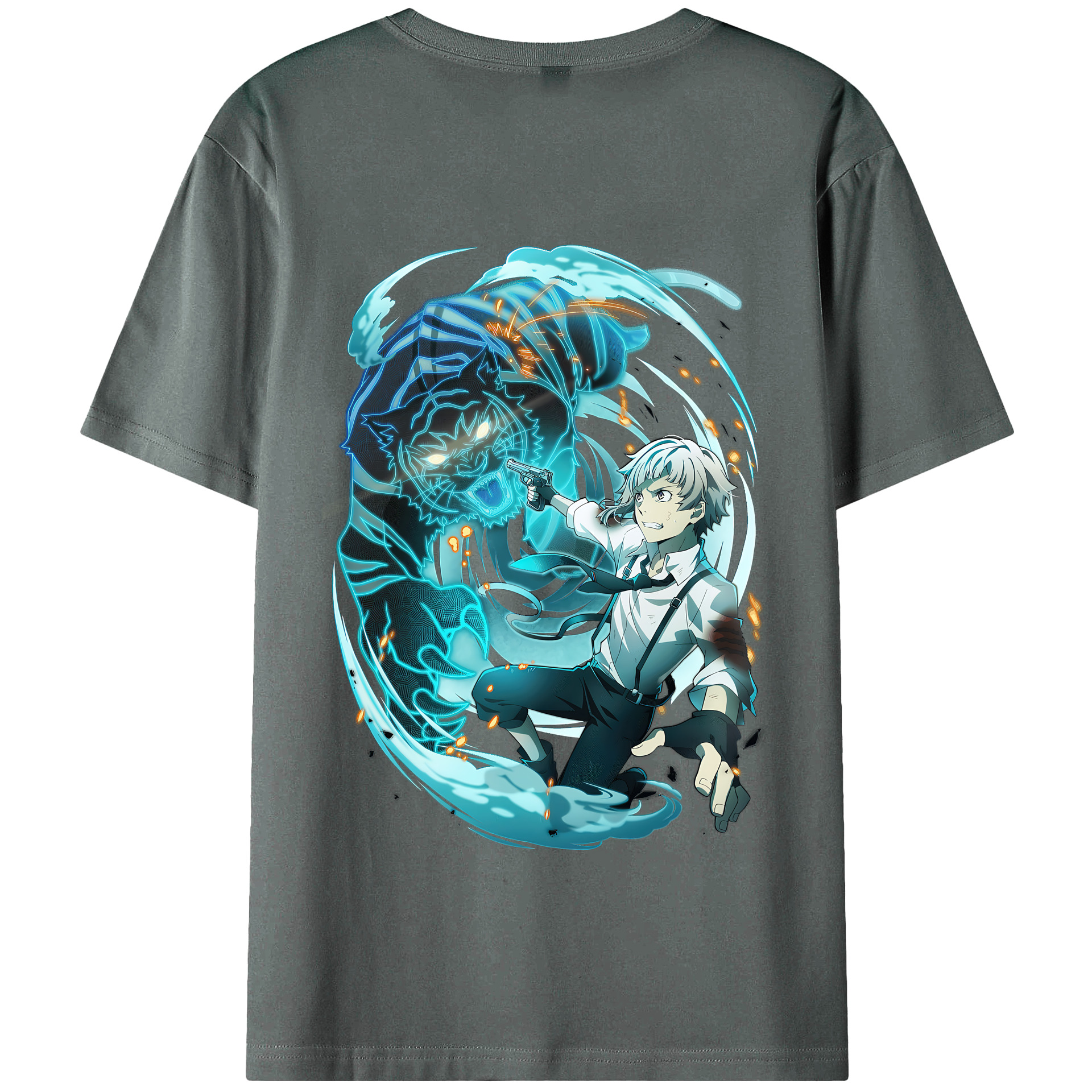 （画像用） 文豪ストレイドッグス Bungo Stray Dogs 綿100％半袖Tシャツ（背面プリント）